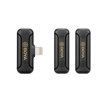 BOYA BY-WM3T2-D2 Wireless Microphone with Lightning Connector for Apple Devices (2.4 GHz) With 3 Year Warranty