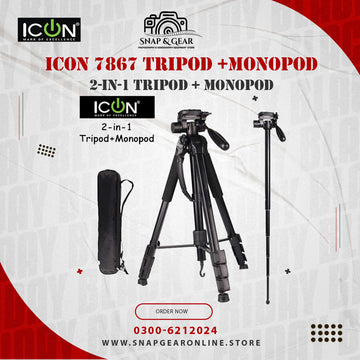 Icon 7867 Professional 2in1 Tripod + Monopod