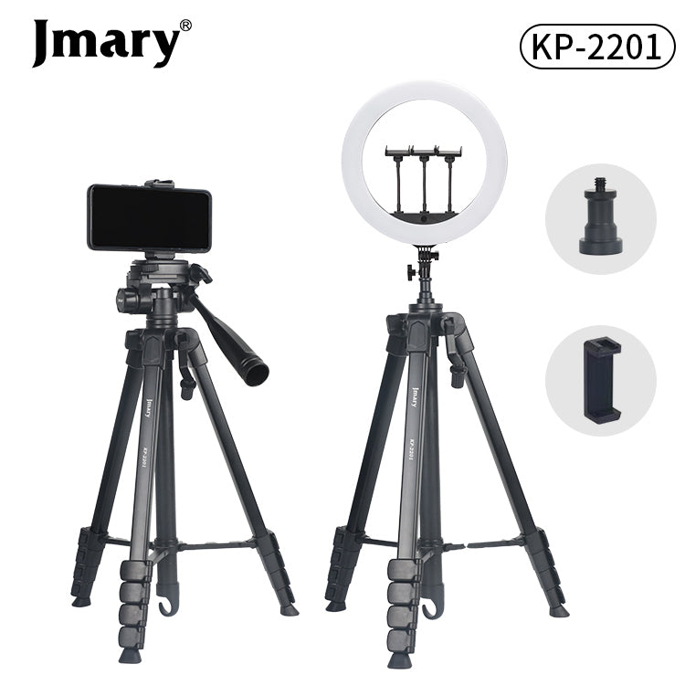 Jmary KP-2201 1.7M Tripod with Pan Head and Ring Light Head For Camera and Mobile