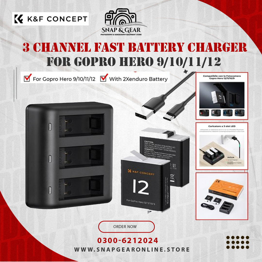 2 Pack 1730mAh Batteries for GoPro Hero 12/11/10/9 Black, with 3-Channel LCD USB Fast Charger Fit for Gopro Hero 12 Black, Hero 11 Black, Hero 10 Black, Hero 9 Black