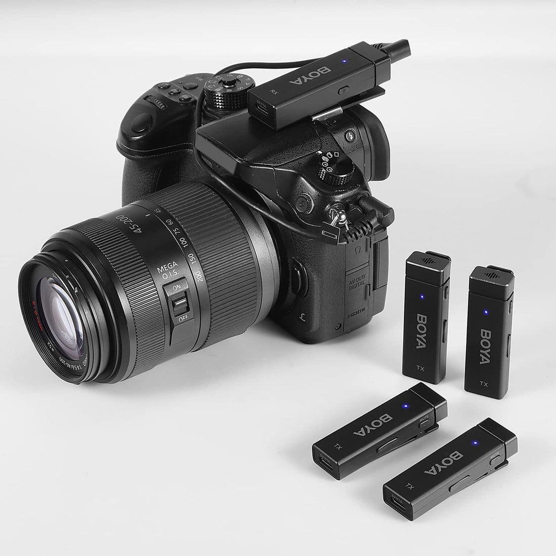 BOYA BY-W4 – 4 Microphone – Wireless Lavalier 2.4GHz Compact Microphone With 3 Year Warranty
