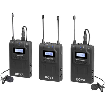 BOYA BY-WM8 Pro-K2 UHF Dual-Channel Wireless Lavalier SystemWith 3 Year Warranty