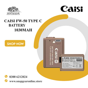 Caisi NP-FW50 1030mAh Replacement Camera Battery For Sony Alpha a6500, a6300, a6400 a6000, a7s, a7, a7s ii, a7s, a5100, a5000, a7r, a7 ii Digital Camera