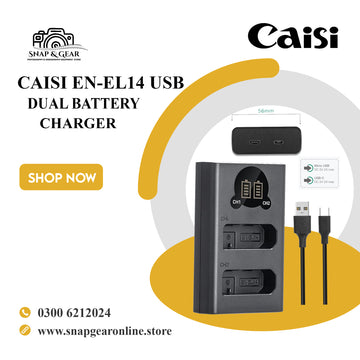 Caisi Dual Charger MH 24 For EN-EL 14 Camera Battery