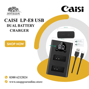 Caisi Dual Charger For Canon Lp-E8 Battery