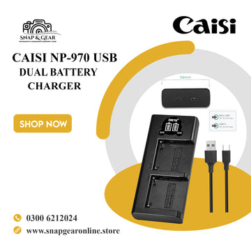 Caisi Dual Charger V615 For NP F550, F970,F980 LED & Camera Battery