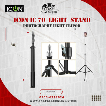 ICON IC 70 Photography Light Tripod Stand for Softbox Ring Lights and Mobile Phones