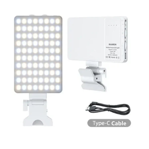 Mamen CL-V12A LED Selfie Light Portable Clip for Phone and Camera Fill Light
