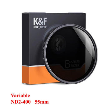 K&F Concept 55mm Variable Neutral Density ND Lens Filter For Nikon Canon Sony Samsung Olympus Fujifilm Pentax  KF01.1108