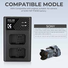 K&F Dual Charger for Sony FW-50 batteries | KF28.0009