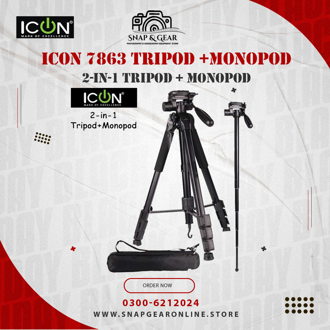 Icon 7863 Professional Hydraulic 2in1 Tripod + Monopod