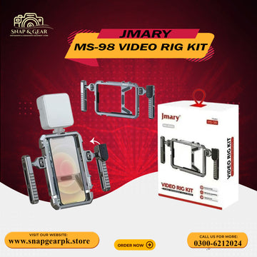Jmary MS-98 Wireless Remote Control Aluminum Alloy Smartphone Video Stabilizer Frame Cage Kit
