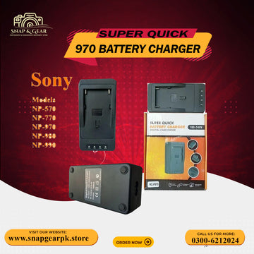 Super Quick NP-F970 Battery Charger – Fast Charging Dual Slot Charger for Sony NP-F Series