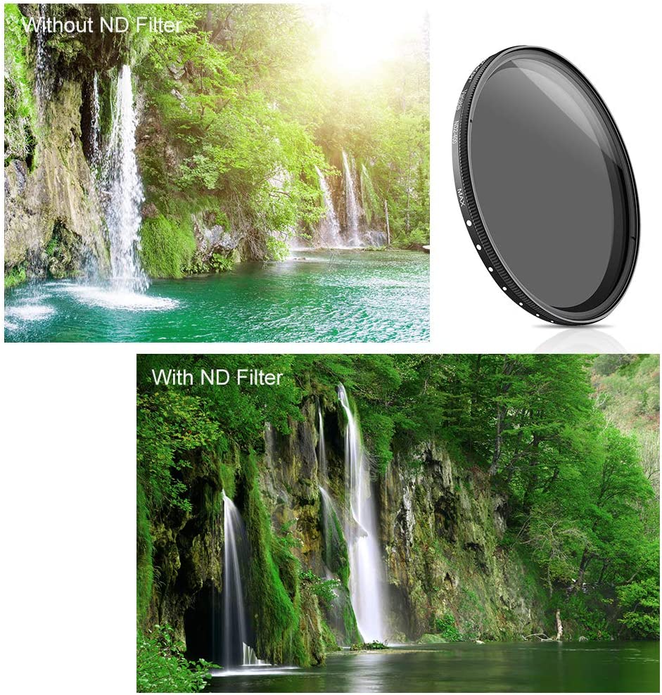 K&F Concept 52mm Variable Neutral Density ND Lens Filter For Nikon Canon Sony Samsung Olympus Fujifilm Pentax  KF01.1107