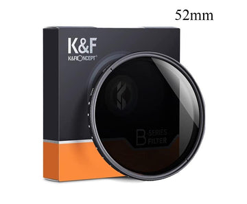 K&F Concept 52mm Variable Neutral Density ND Lens Filter For Nikon Canon Sony Samsung Olympus Fujifilm Pentax  KF01.1107